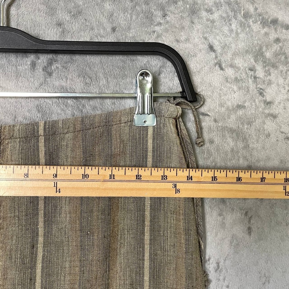 Weekend Max Mara Women's 100% Linen Striped A-Line Skirt Size 2 Made in Italy - Picture 3 of 6